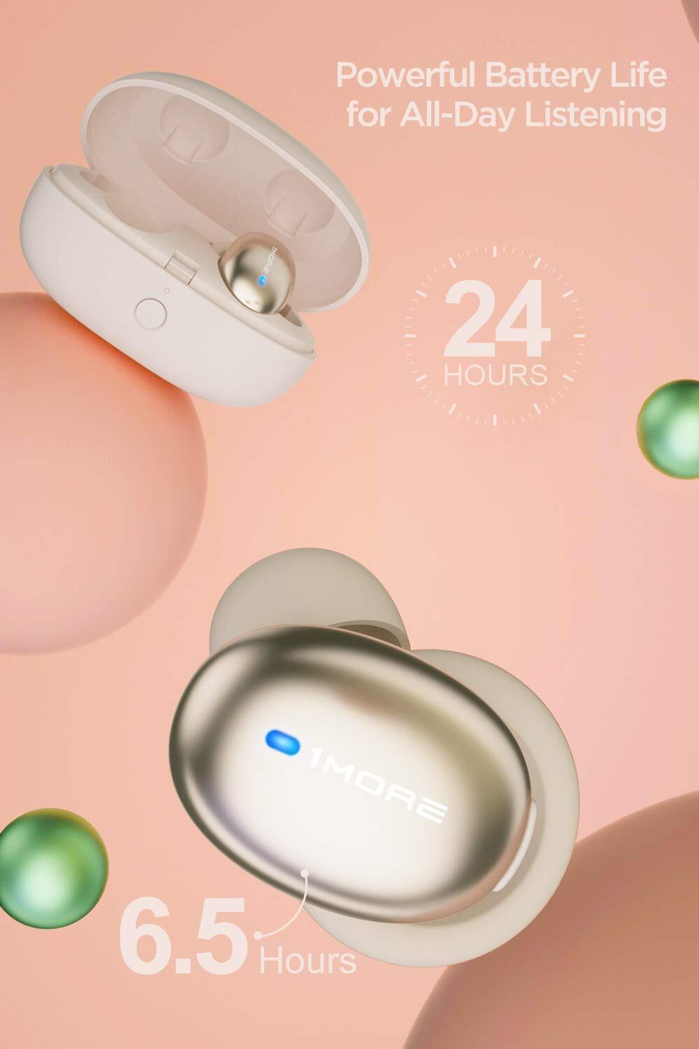 1MORE Stylish True Wireless in-Ear Headphones – Bluetooth – 6.5 Hours of Battery