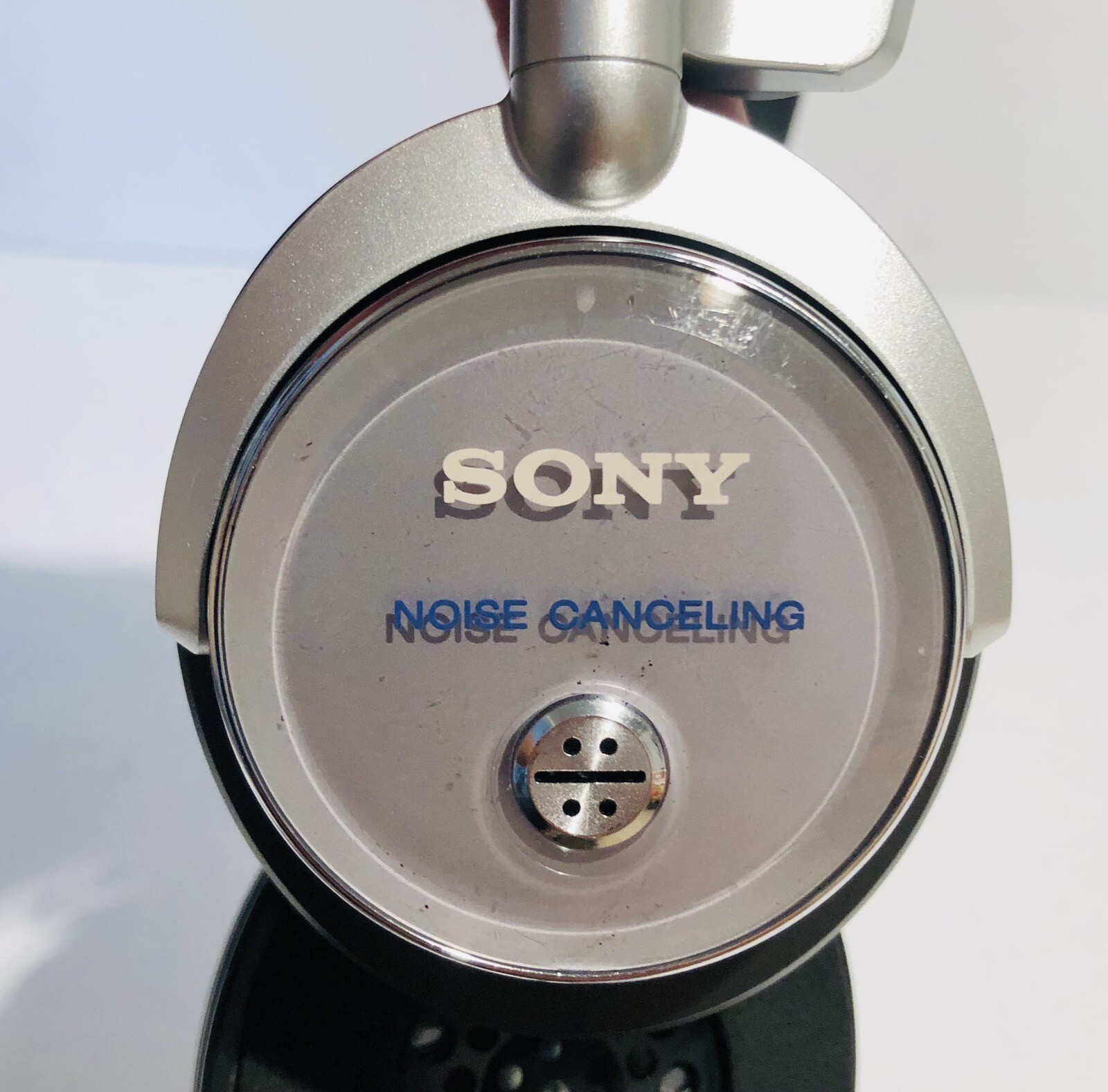 Sony MDR-NC6 Wired Headphones Silver Noise Canceling No Ear Pads