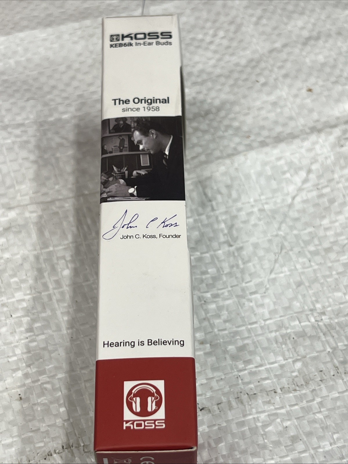 Koss Black Stereo In-Ear buds In-line Mic, 16-20kHz, 3.5mm Jack