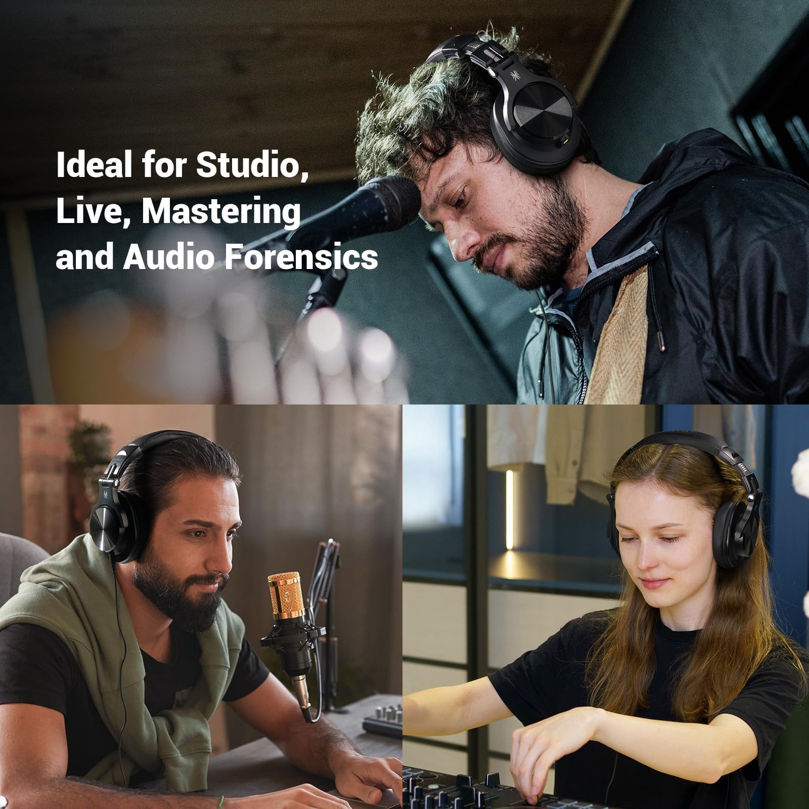 A70 Bluetooth Over Ear Headphones, Wireless Headphones with 72H Playtime, Hi-Res
