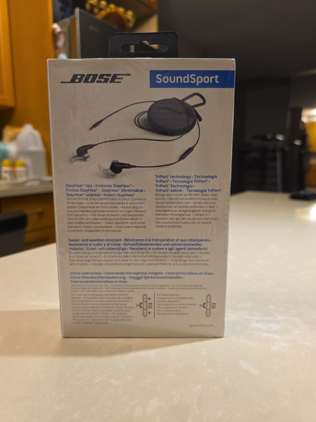 BOSE SoundSport IE in-ear Headphones Charcoal Black 741776-0070 – For Samsung