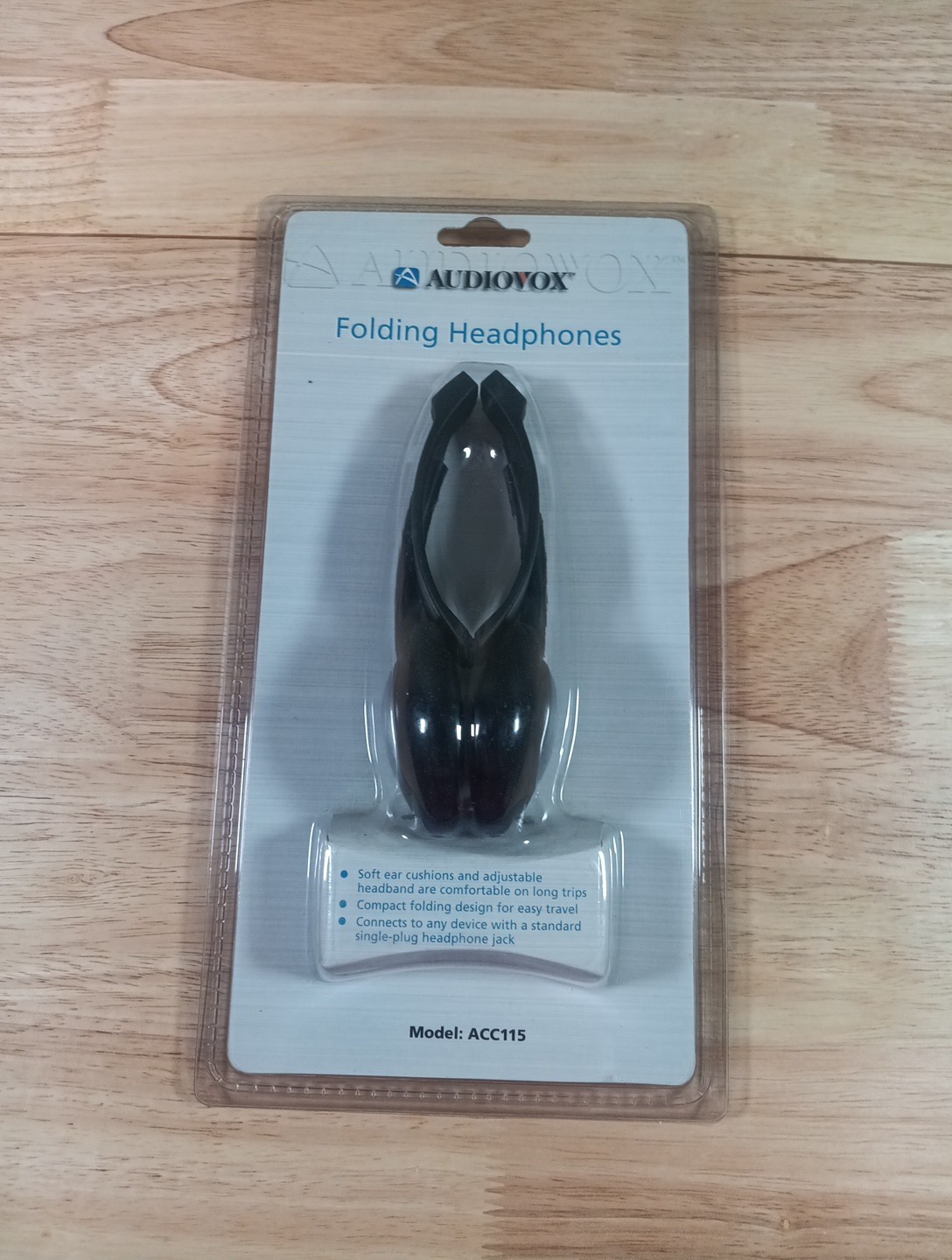 Audiovox Folding Headphones Compact Adjustable Headband New