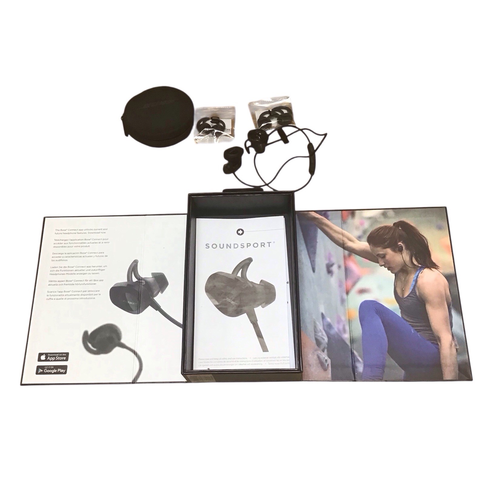 Bose Soundsport In-Ear Wireless Black Headphones Original Case Parts Only