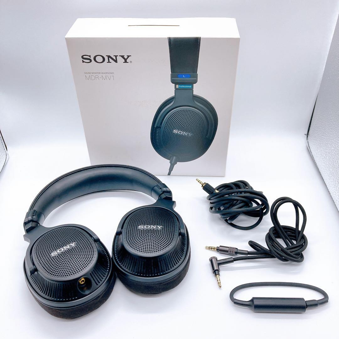 Sony MDR-MV1 Over-ear Headphones Open-back Dynamic 40mm 5Hz-80kHz 100dB/mW Black
