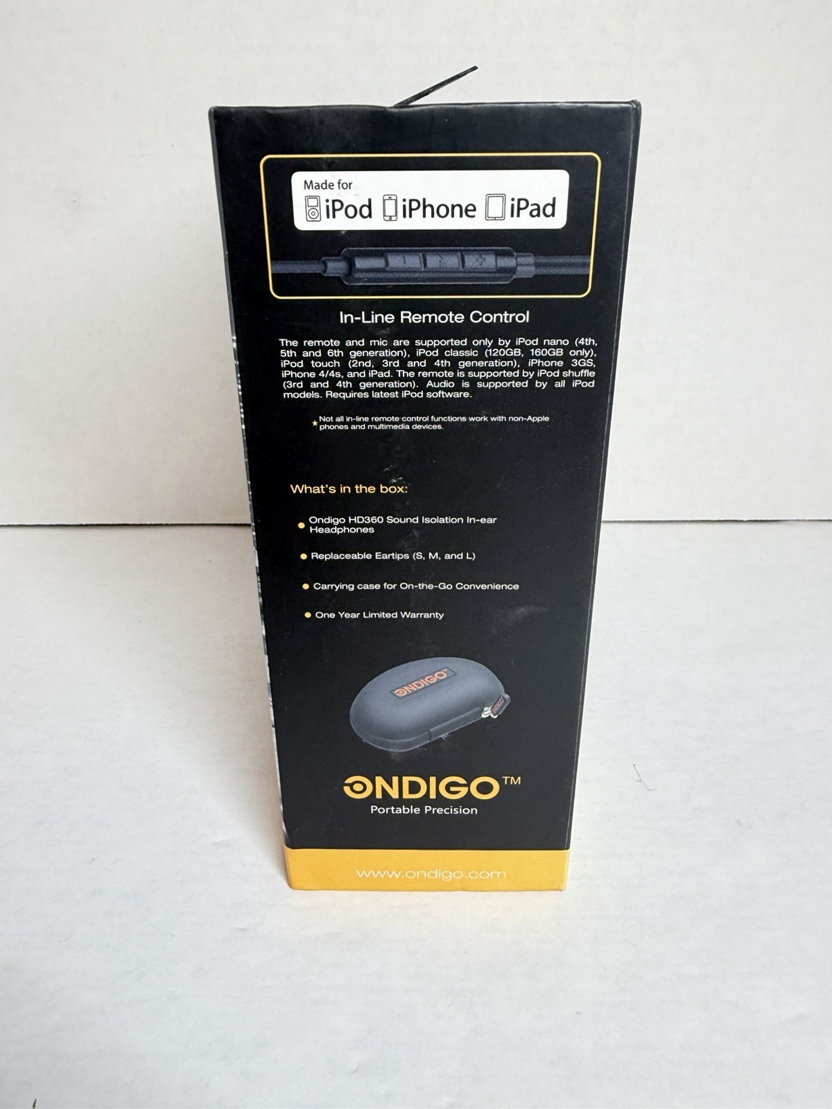 Ondigo HD360 High Performance Sound Isolation In Ear Headphones – Black B12