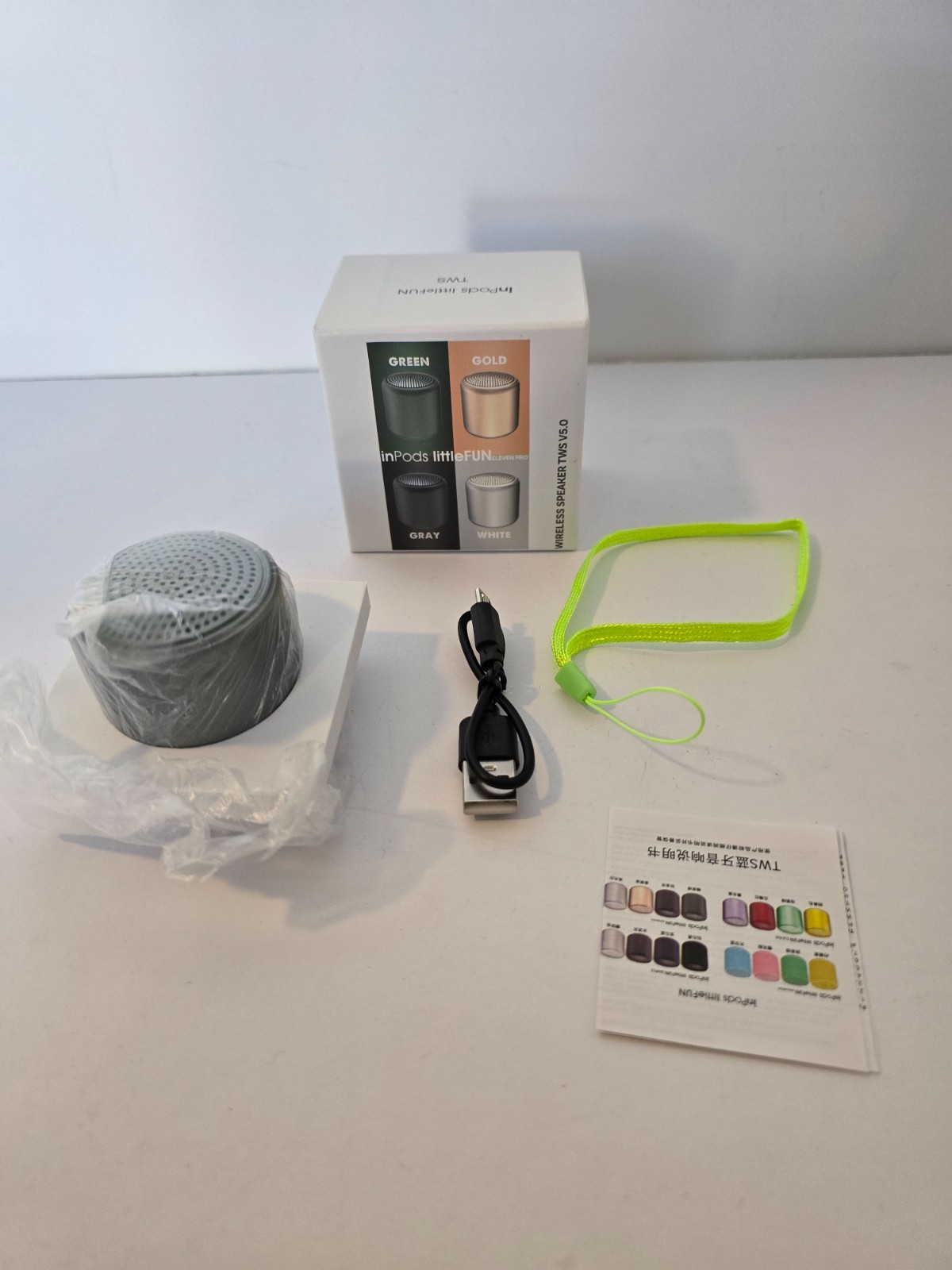 inpods Little Fun True Wireless Stereo TWS V5.0 Speaker Green New In Box