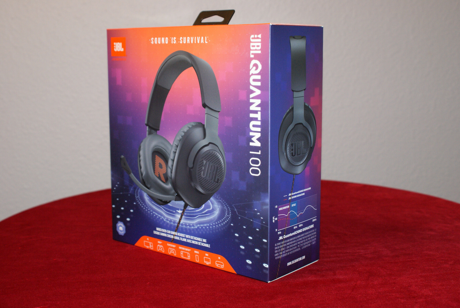 (NEW) OEM : HARMAN JBL QUANTUM 100 BLK GAMING HEADSET W DETACHABLE MIC