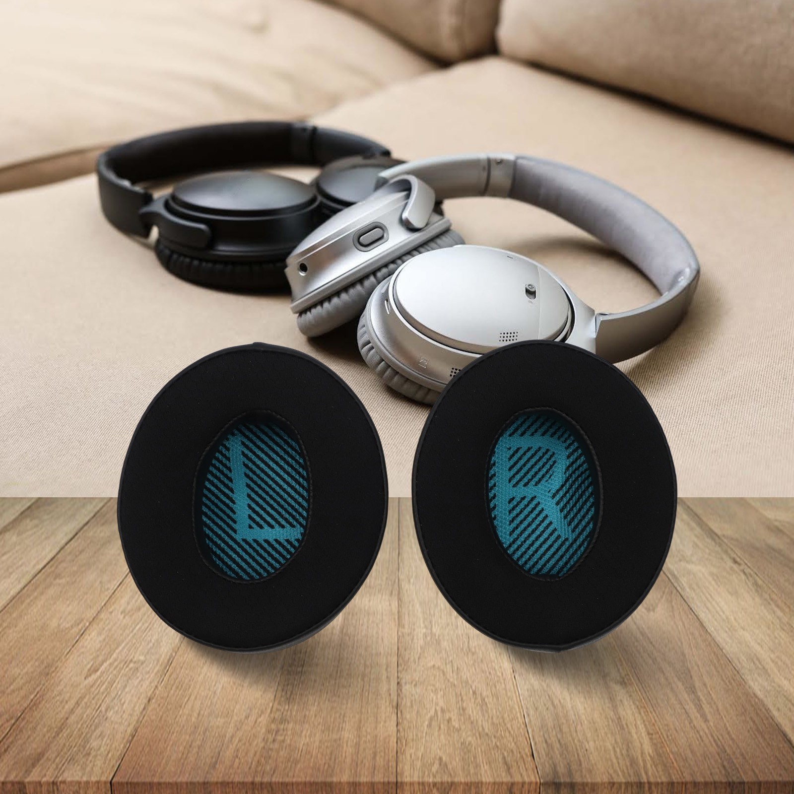 Spongy Ice Gel Earpads for Bose QC25/QC35/QC45 Listening Made Comfortable