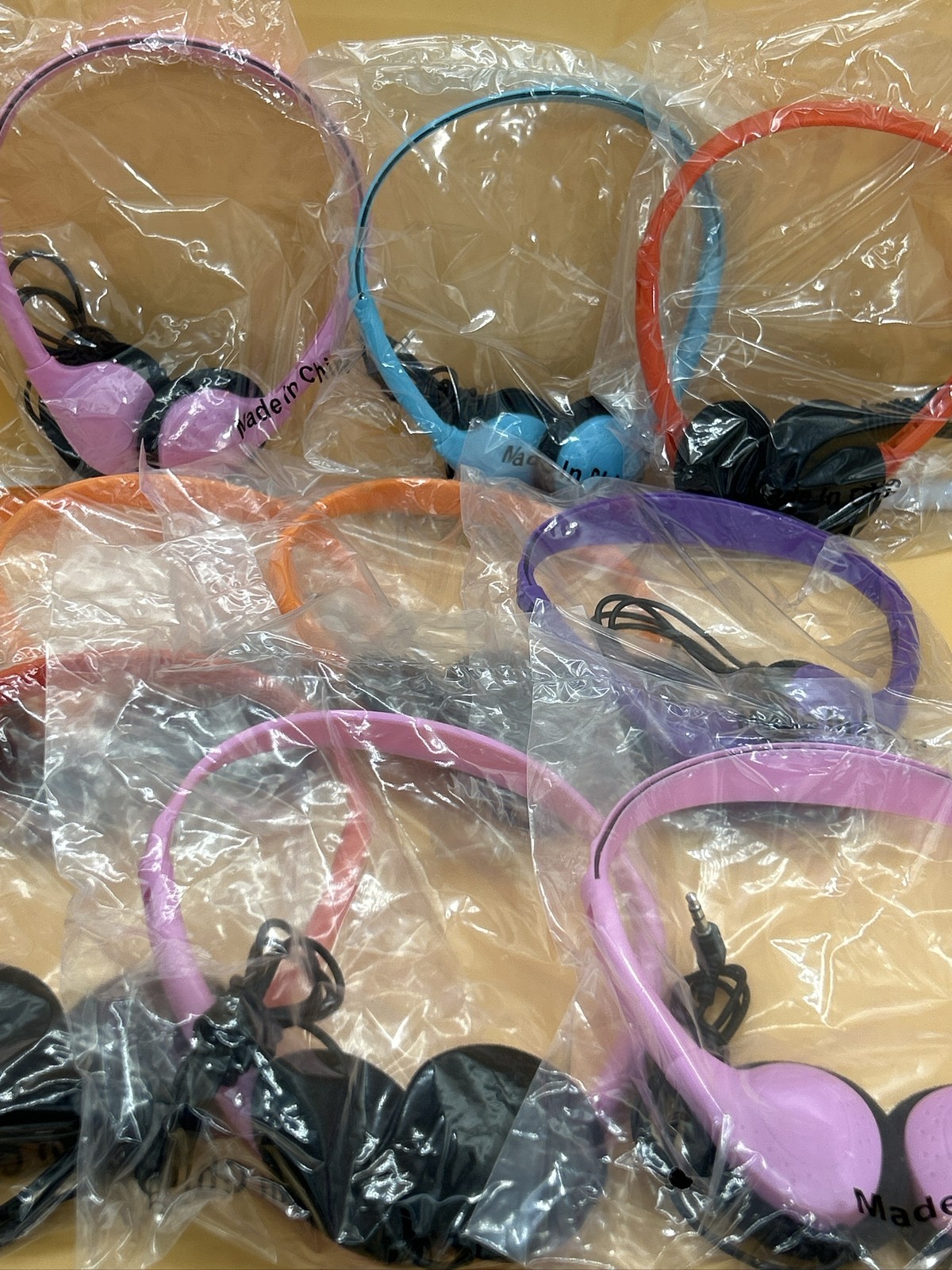 LOT of 11. KIDS Retro. Mixed Colors. On-Ear Wired Headphones 3.5mm Jack Music.