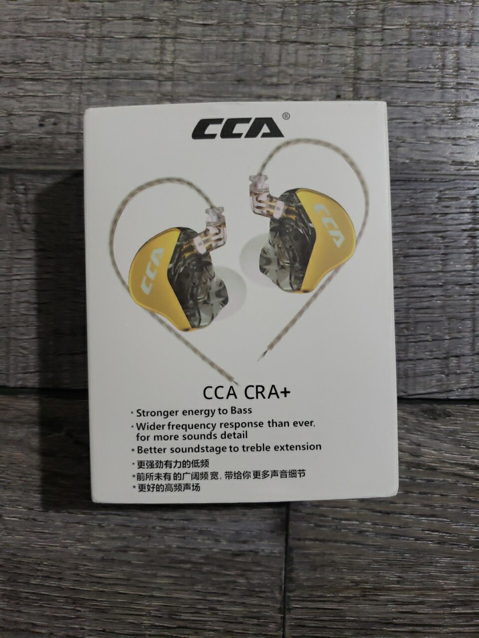 CCA CRA+ In The Ear Headphones Golden, No Mic, 3.5mm Jack ONLY, Tested Working