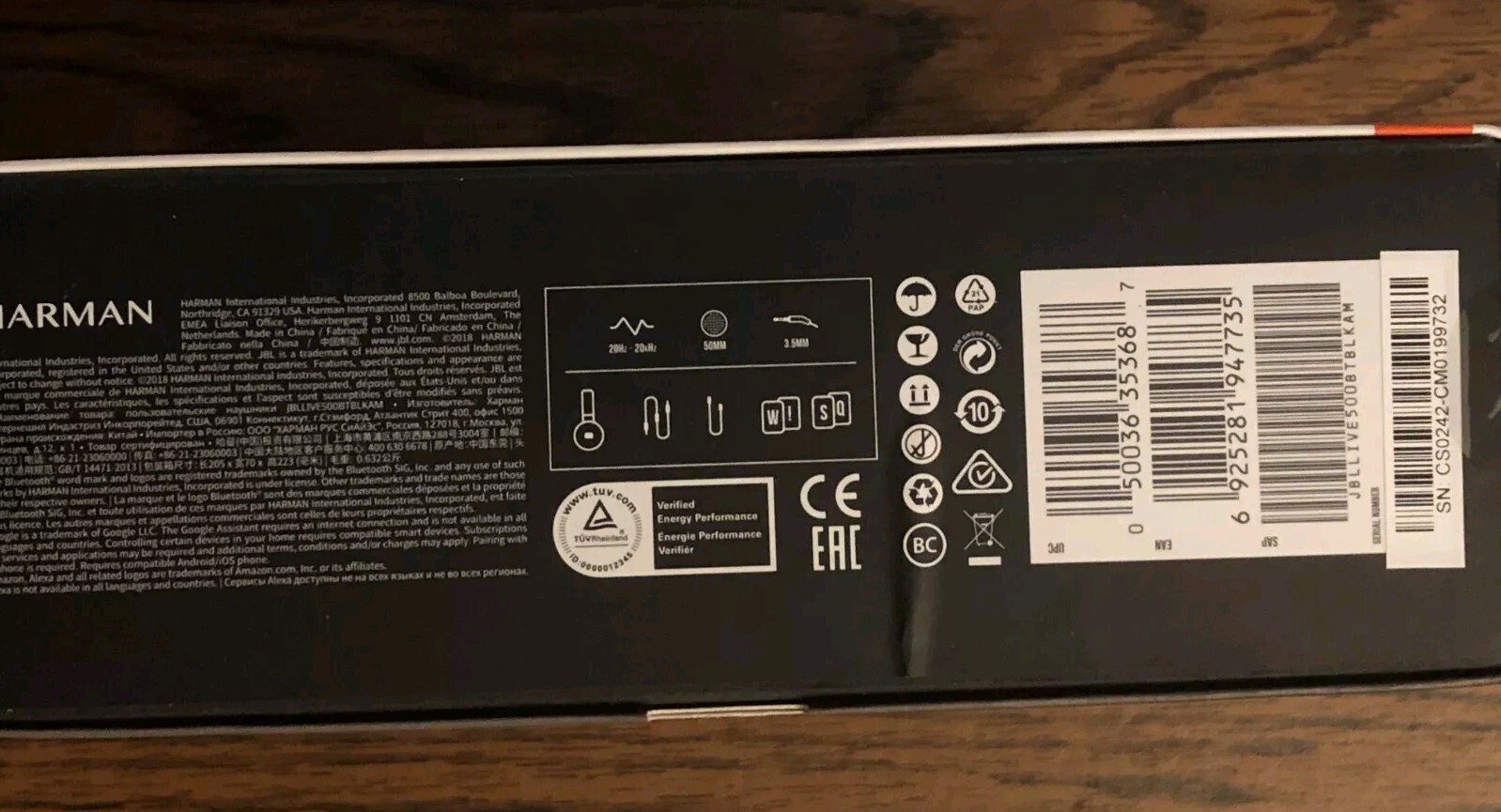 JBL Live 500BT | Black | New