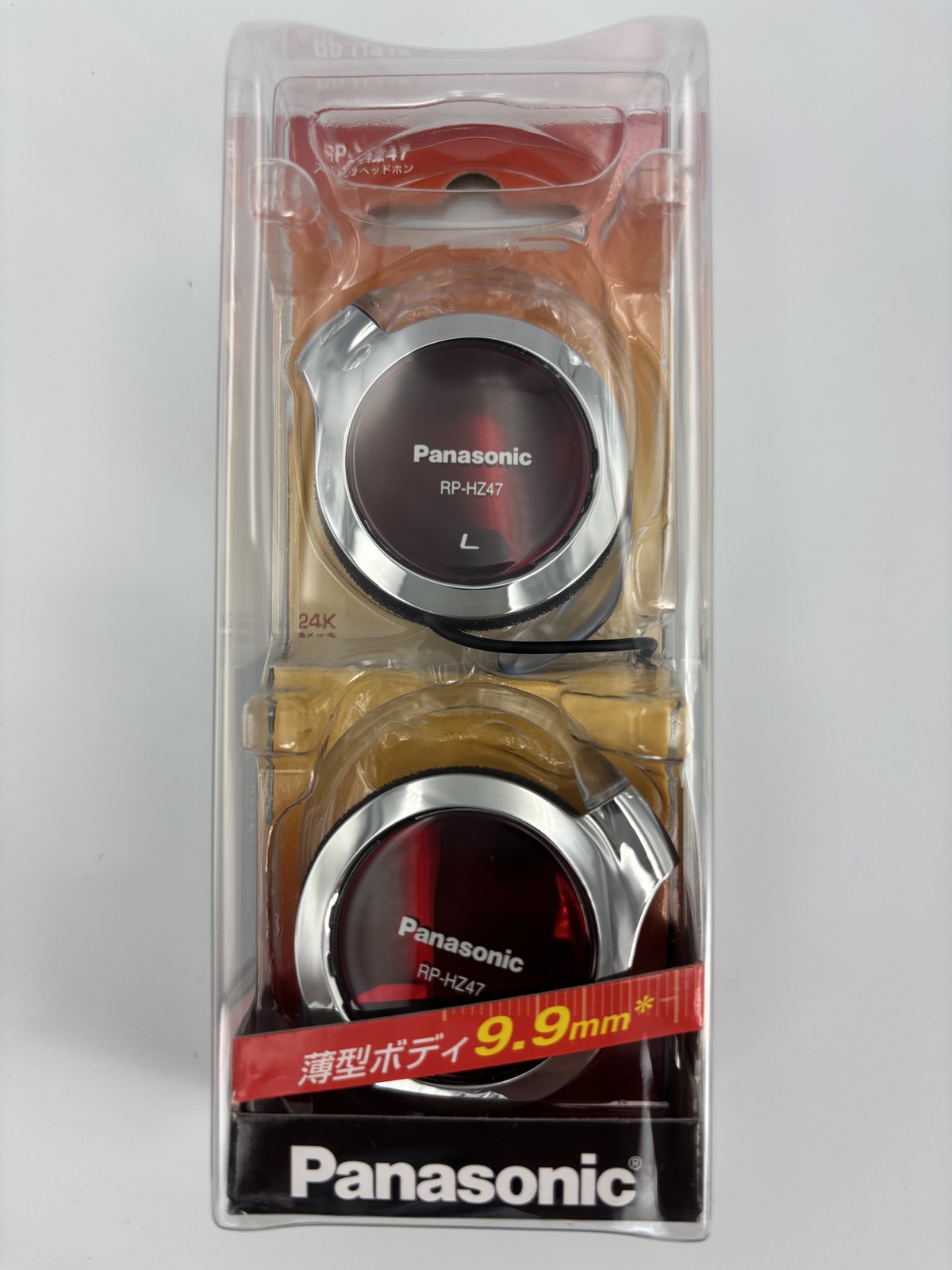 Panasonic Clip Earphone Headphone RP-HZ47-R 9.9mm Red NEW