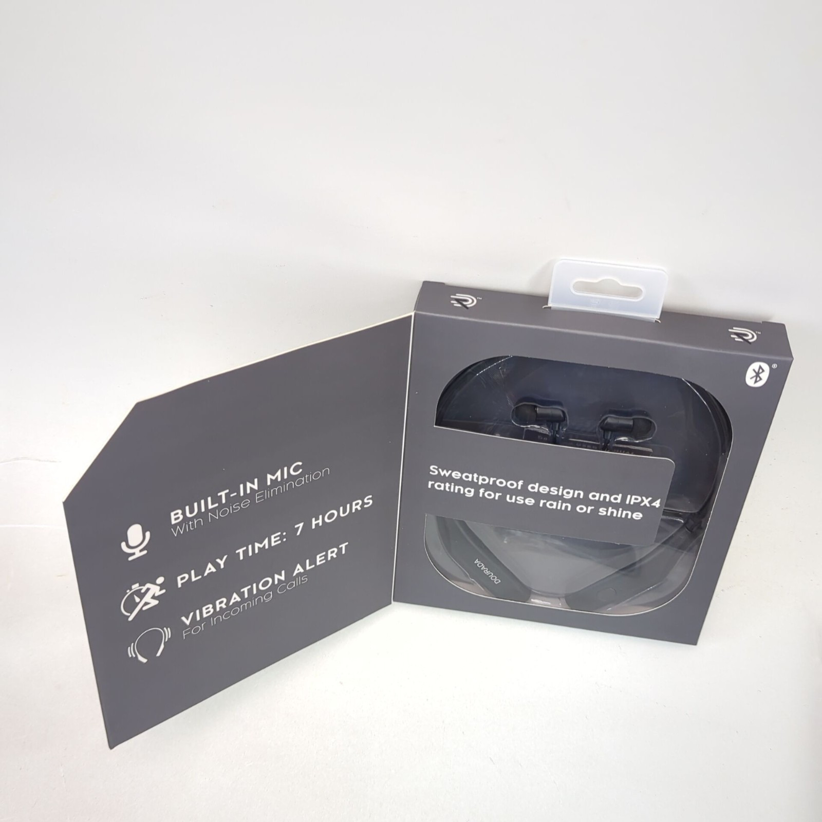 Neckband Bluetooth Wireless Earbuds with HD Mic Talk Sport Sweat Hifi Earphones