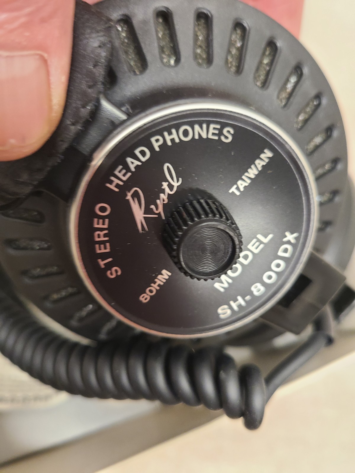 Vintage Rystl SH-800DX Stereo Headphones Wired Over-Ear Taiwan 8 Ohm