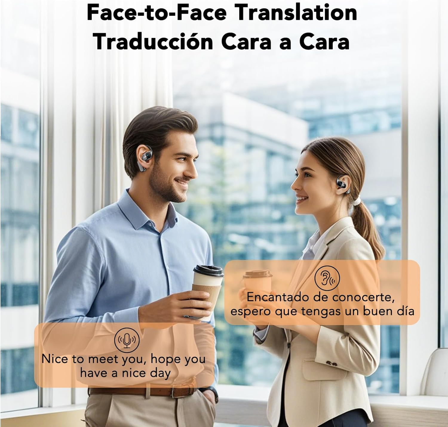 ERAZER XF23 AI Translation Earbuds Real Time 135 Languages Translator Ear Buds