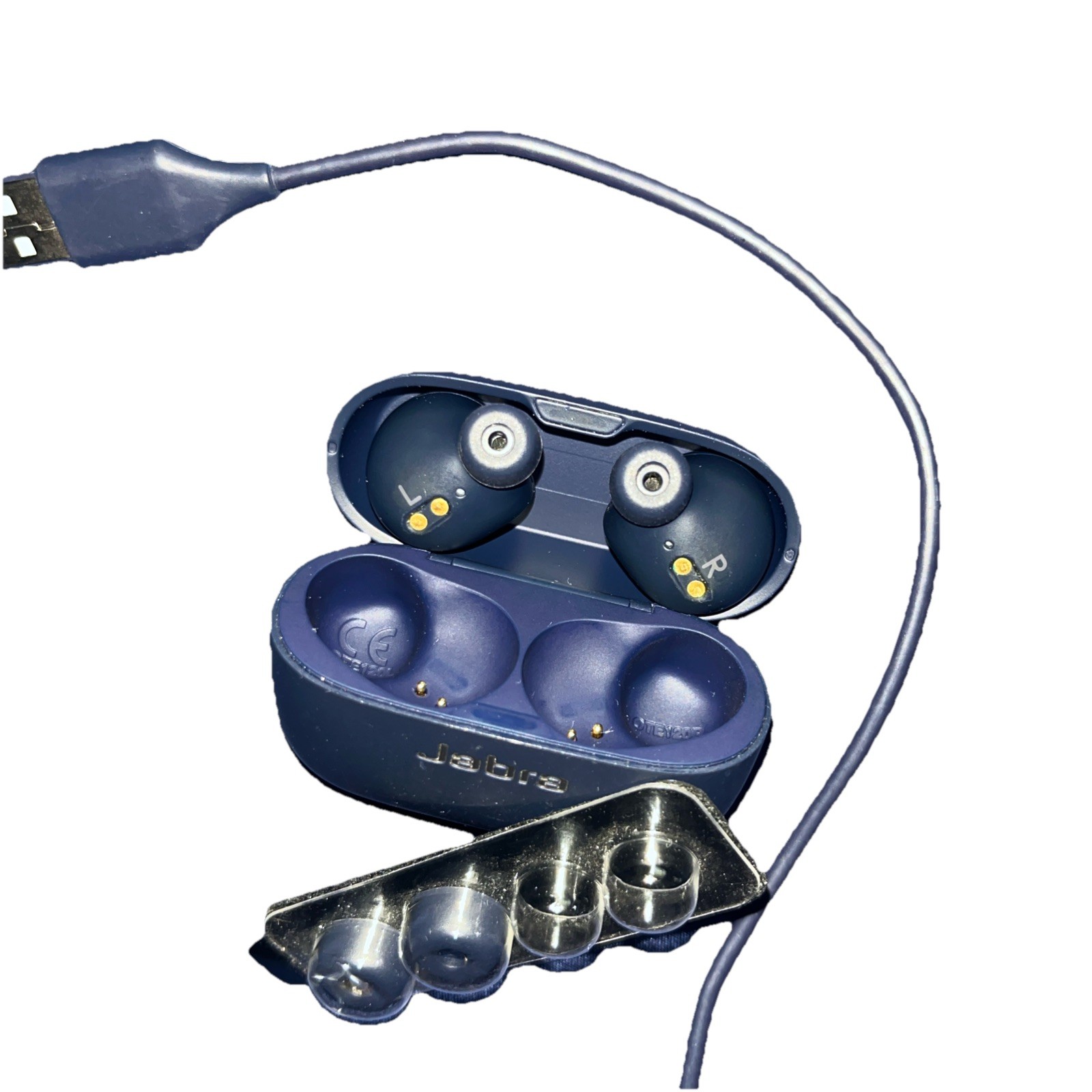 Jabra Elite Active75T Noise Cancelling Wireless Earbuds-Titanium Navy blue