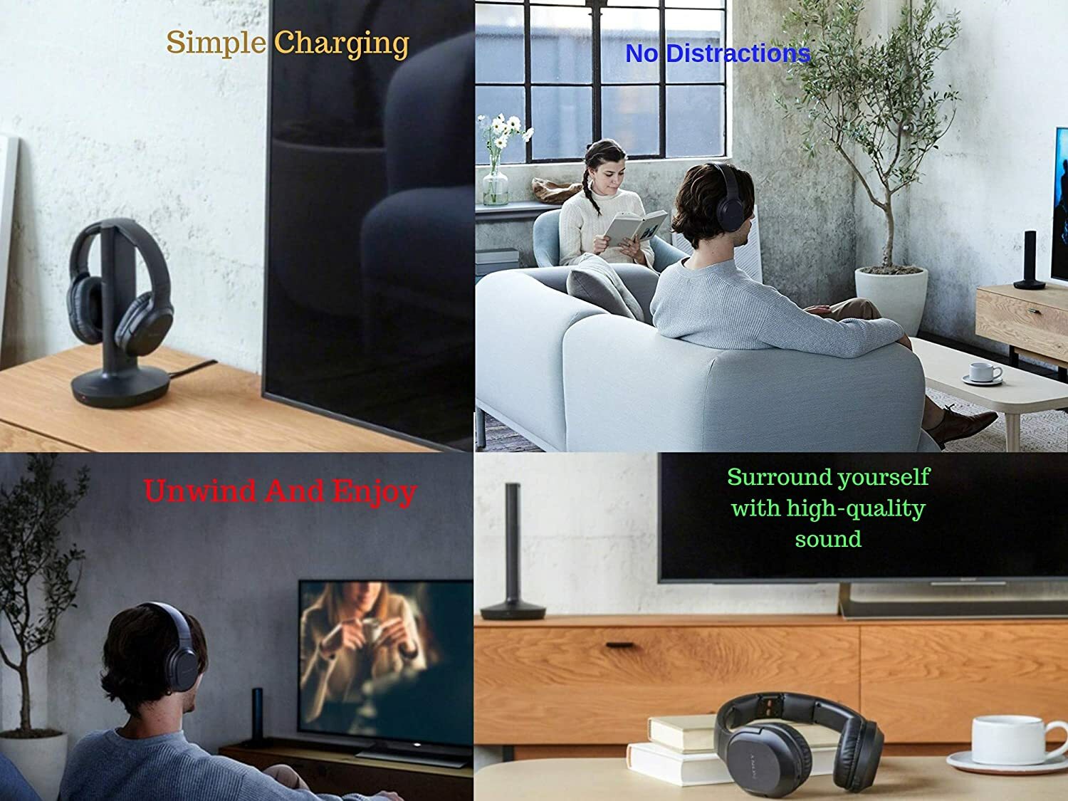Sony Wireless Headphones Great for TV Watching With Transmitter Dock
