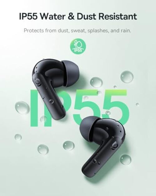 Bass BP1 NC Hybrid Active Noise Cancelling Wireless Earbuds, 12mm Super Black