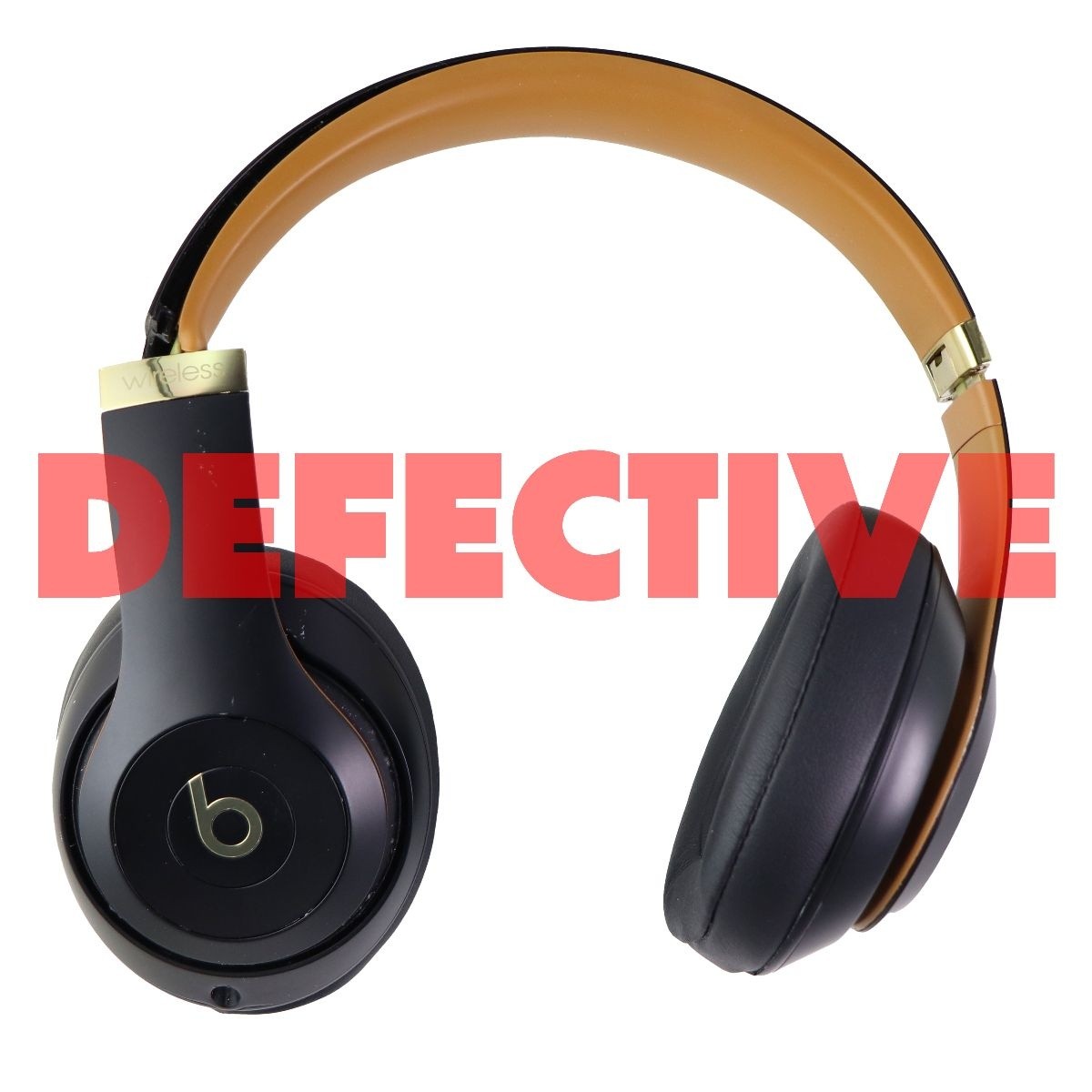 DEFECTIVE Beats Studio3 Wireless Over-Ear Headphones – Midnight Black/Gold