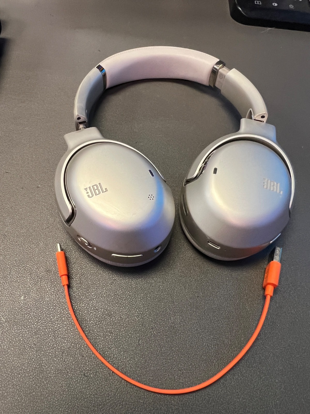 JBL Tour One M2 Wireless Over-Ear Headphones-CRACKED BUT WORKS
