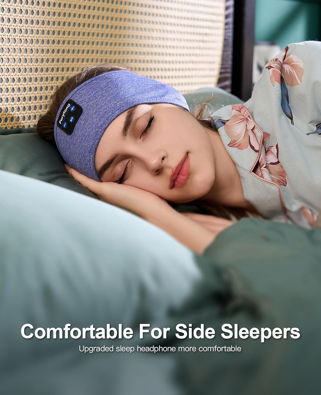 Wireless Sleep Headphones, Bluetooth Sports Headband for Yoga & Travel – Skyblue