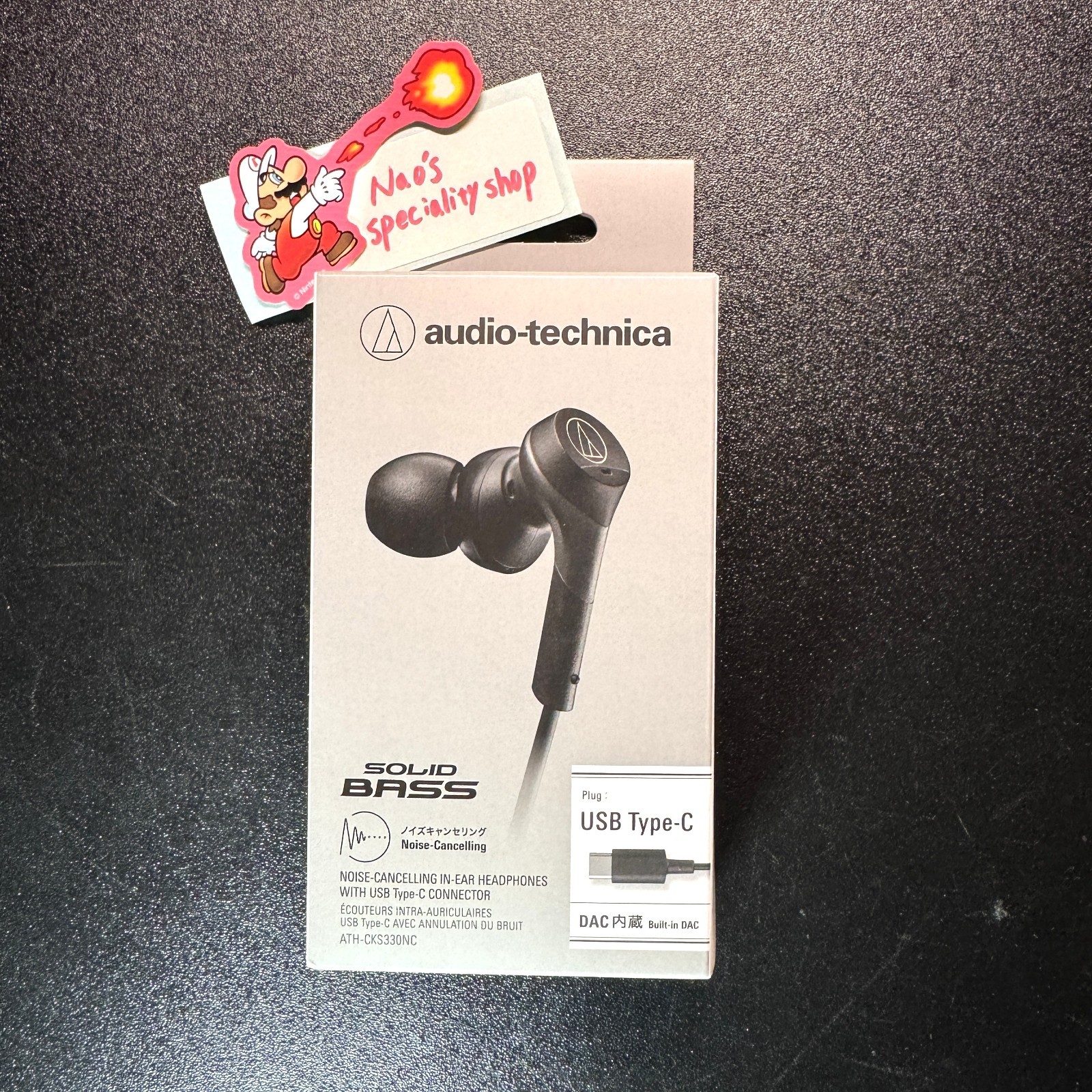 Audio-Technica ATH-CKS330NC BK Noise-Canceling USB-C BLACK New
