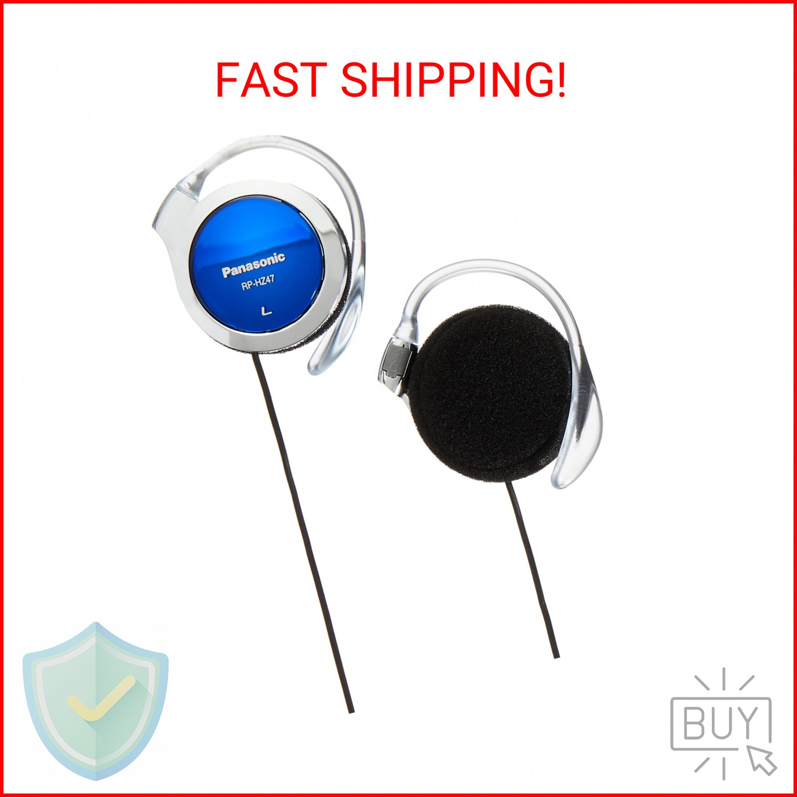 Panasonic Clip Headphones Blue RP-HZ47-A (Japan Import)