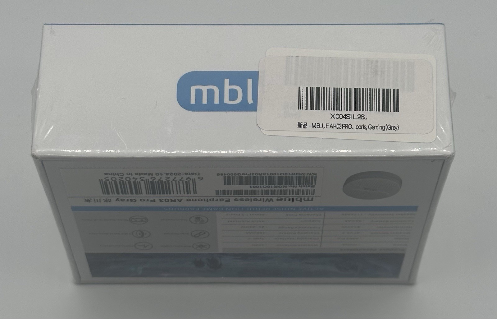 NEW AND SEALED mblue Wireless Earphone AR03 Pro RGB Game Earbuds