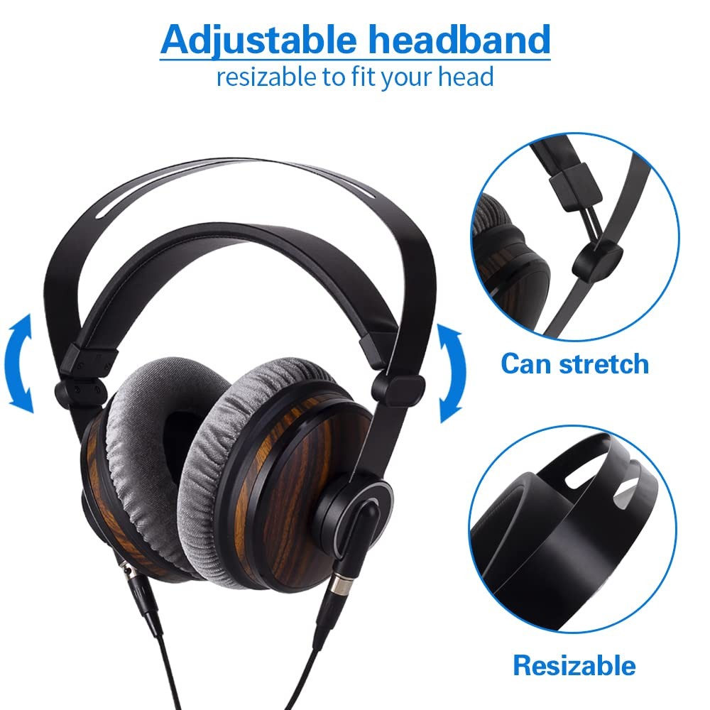 lotoraia HiFi Music Studio Monitor Headphones – 50mm Drivers Unit and 3.5mm/6…