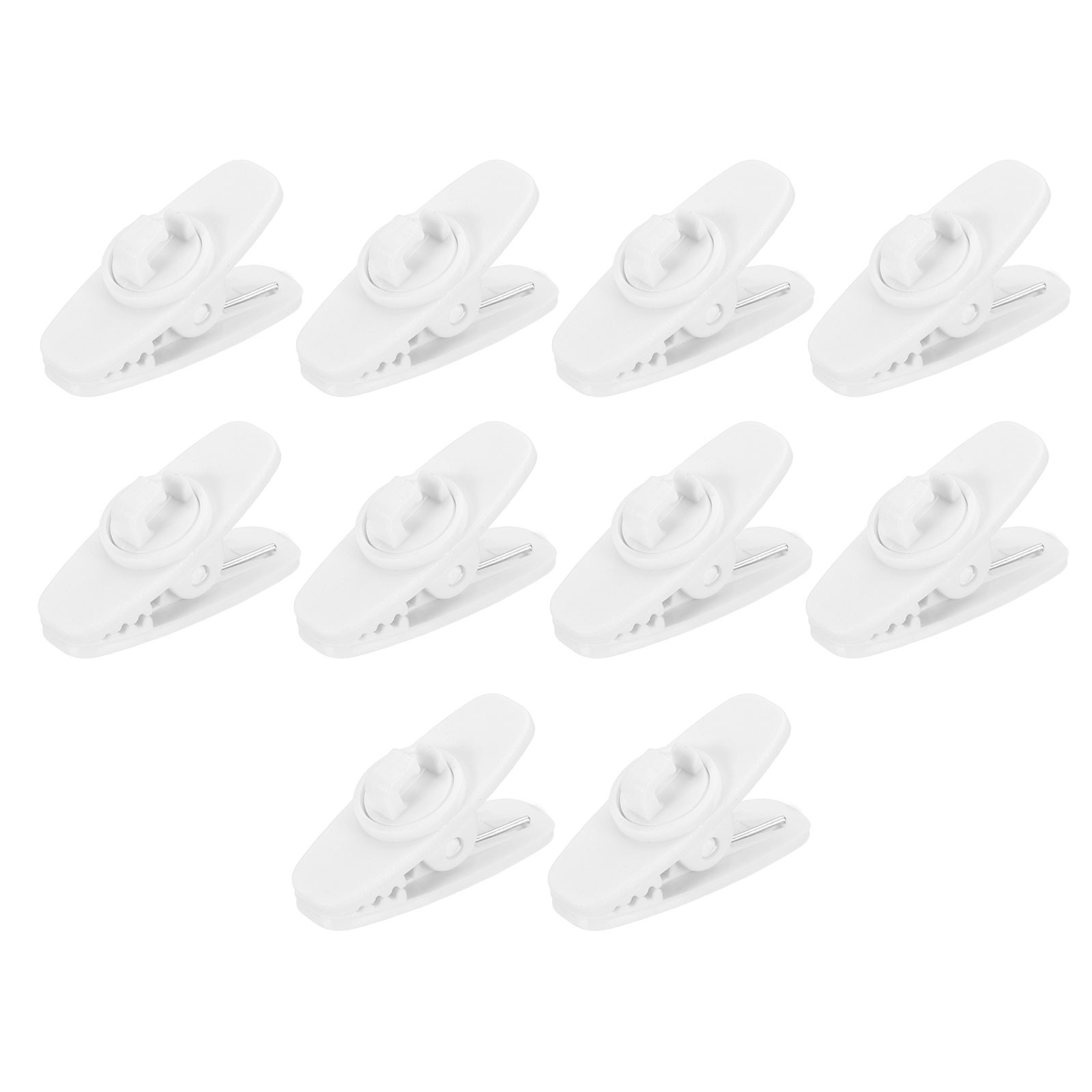 10 Pcs 360 Degree Rotate Headphone Wire Clip 1.18″x0.47″x0.59″ White