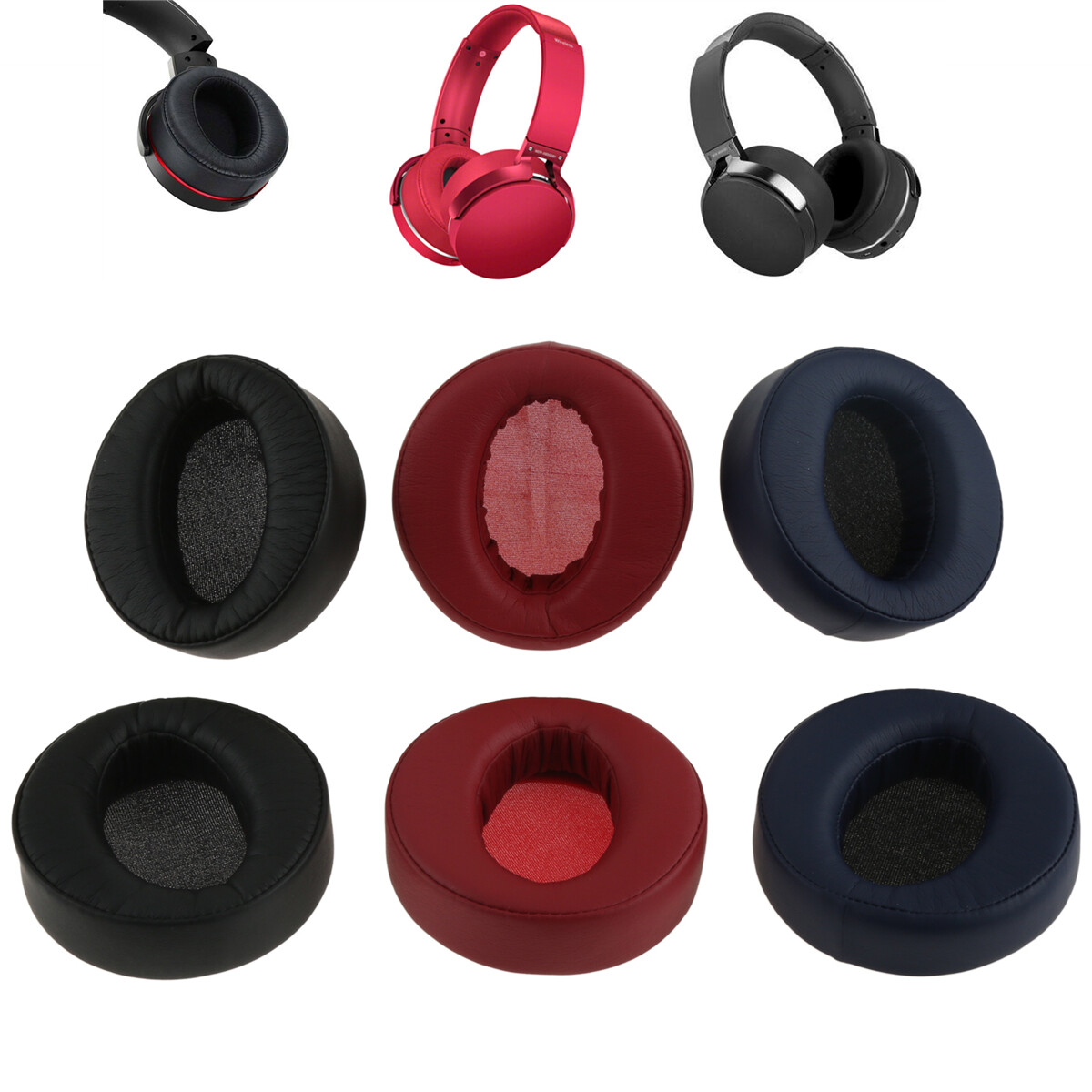 1 Pair Headphone Sponge Ear Pads for SONY MDR-XB950BT MDR-XB950N1 MDR-XB950B1