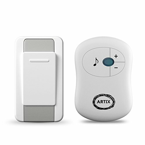 Artix Wireless Doorbell Waterproof, 1 Receiver&1 Remote Push Button Transmitter