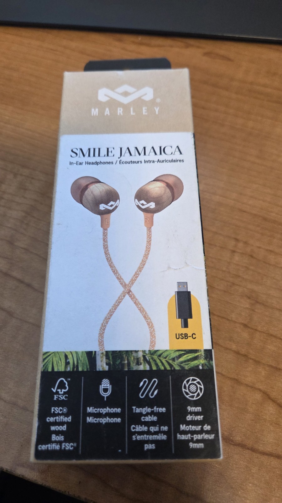 House of Marley Smile Jamaica USB-C Wired Eco Earphones COPPER Mic Remote
