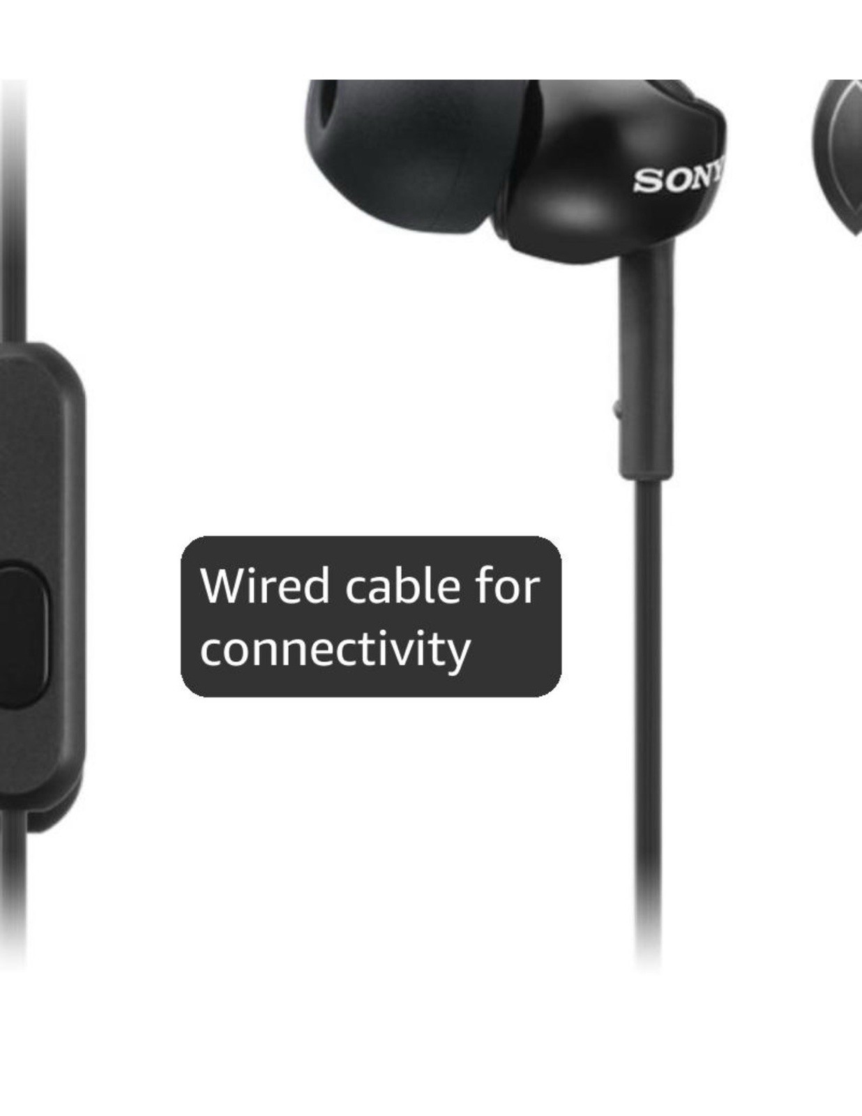 Sony Deep Bass Wired Earphones w Smartphone Control & Mic Black FAST SHIPPING