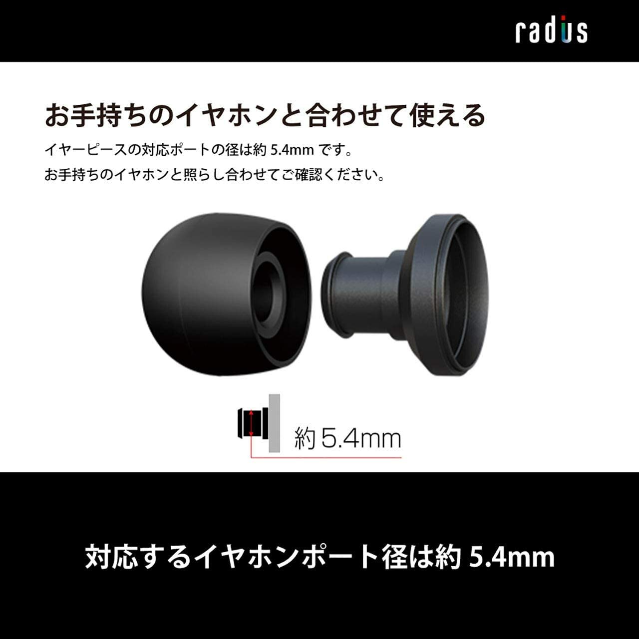 Radius RADIUS Deep Mount Eye Piece: High Fit Significant Bass Powered High