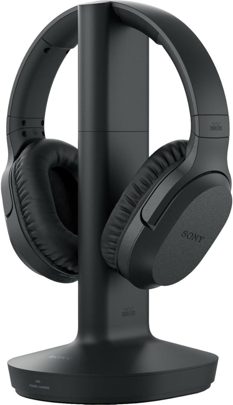 Sony RF400 Wireless Home Theater Headphones for Watching TV (WHRF400), Black