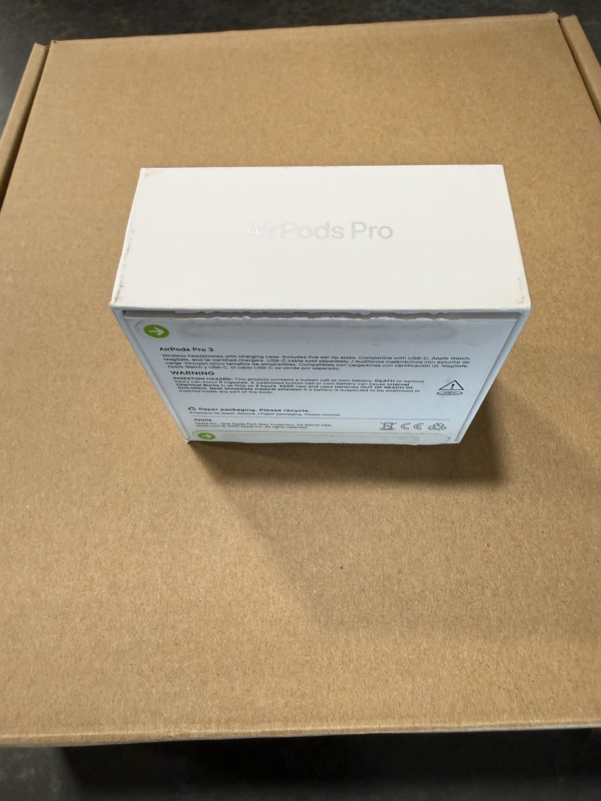 New Apple AirPods Pro 3 – White OPEN BOX never used