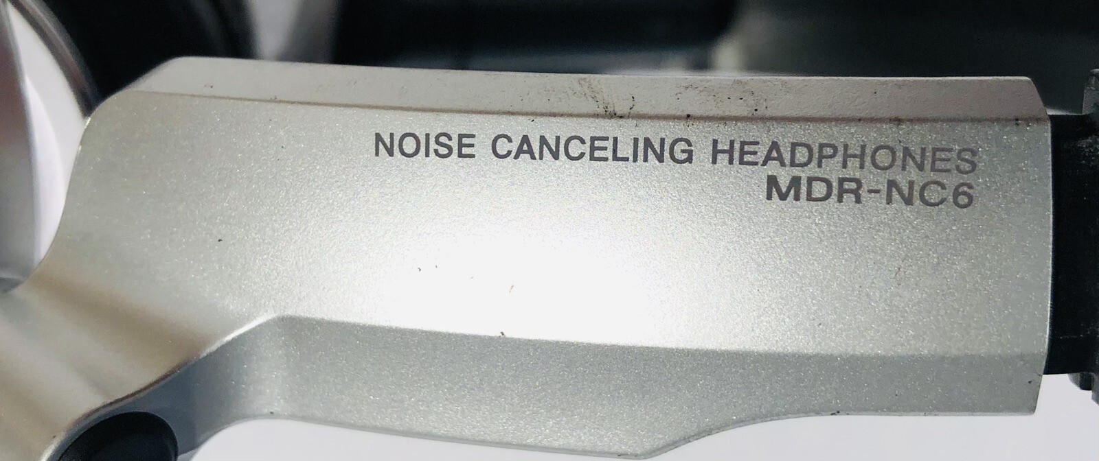 Sony MDR-NC6 Wired Headphones Silver Noise Canceling No Ear Pads