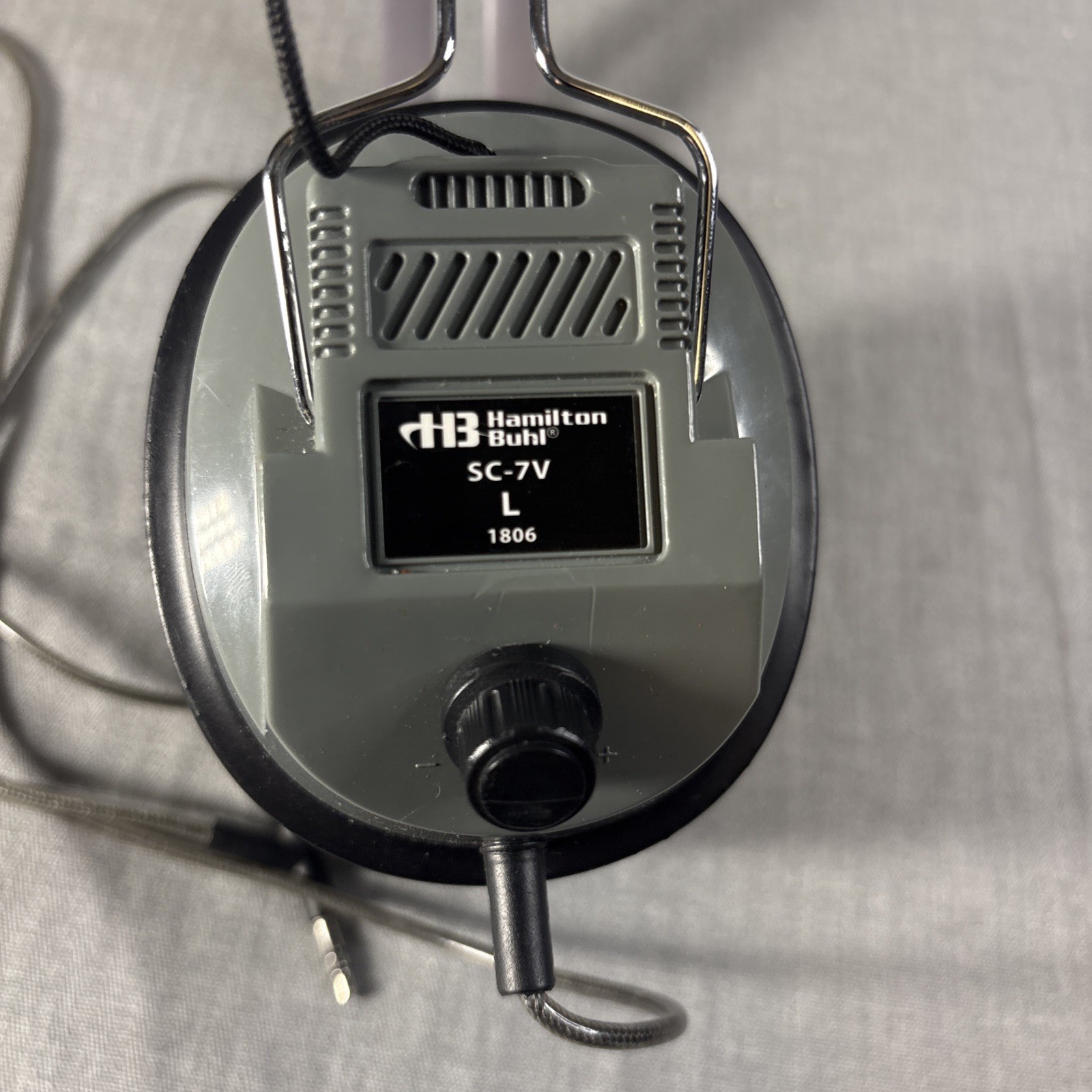 Hamilton Buhl SC-7V Over-Ear Stereo Headphones Volume Control 3.5mm Gray