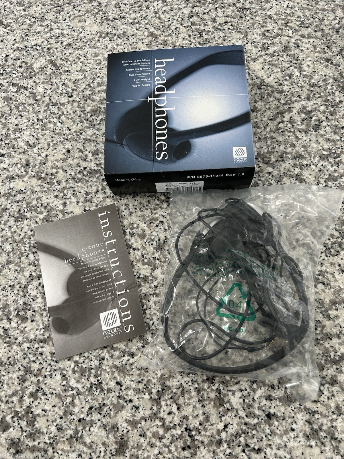NIB e-zone Headphones- Interface to the E-Zone Entertainment System