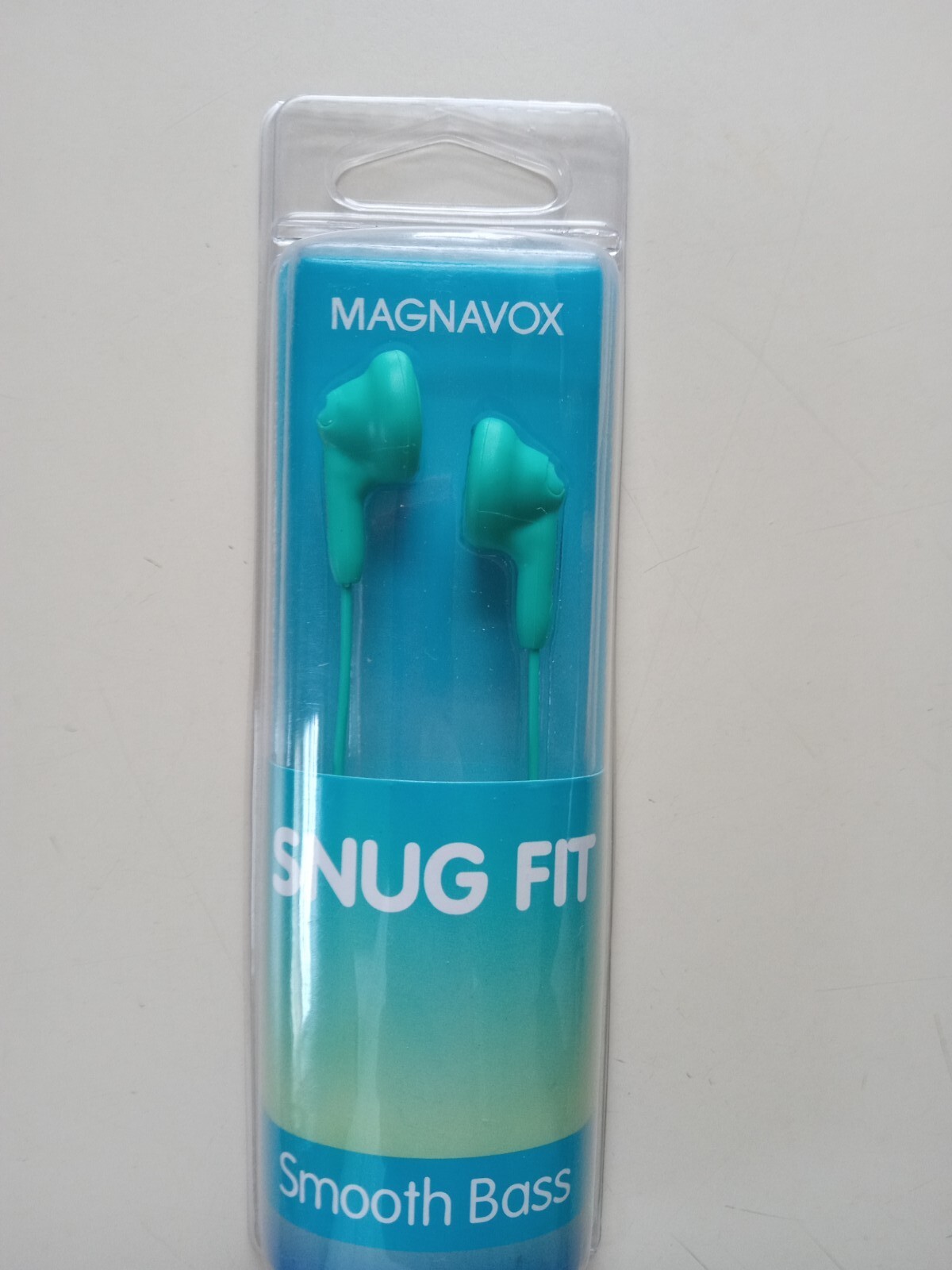 MAGNAVOX Snug Fit In Ear Headphones Smooth Bass 15mm Earbuds Teal FAST SHIP