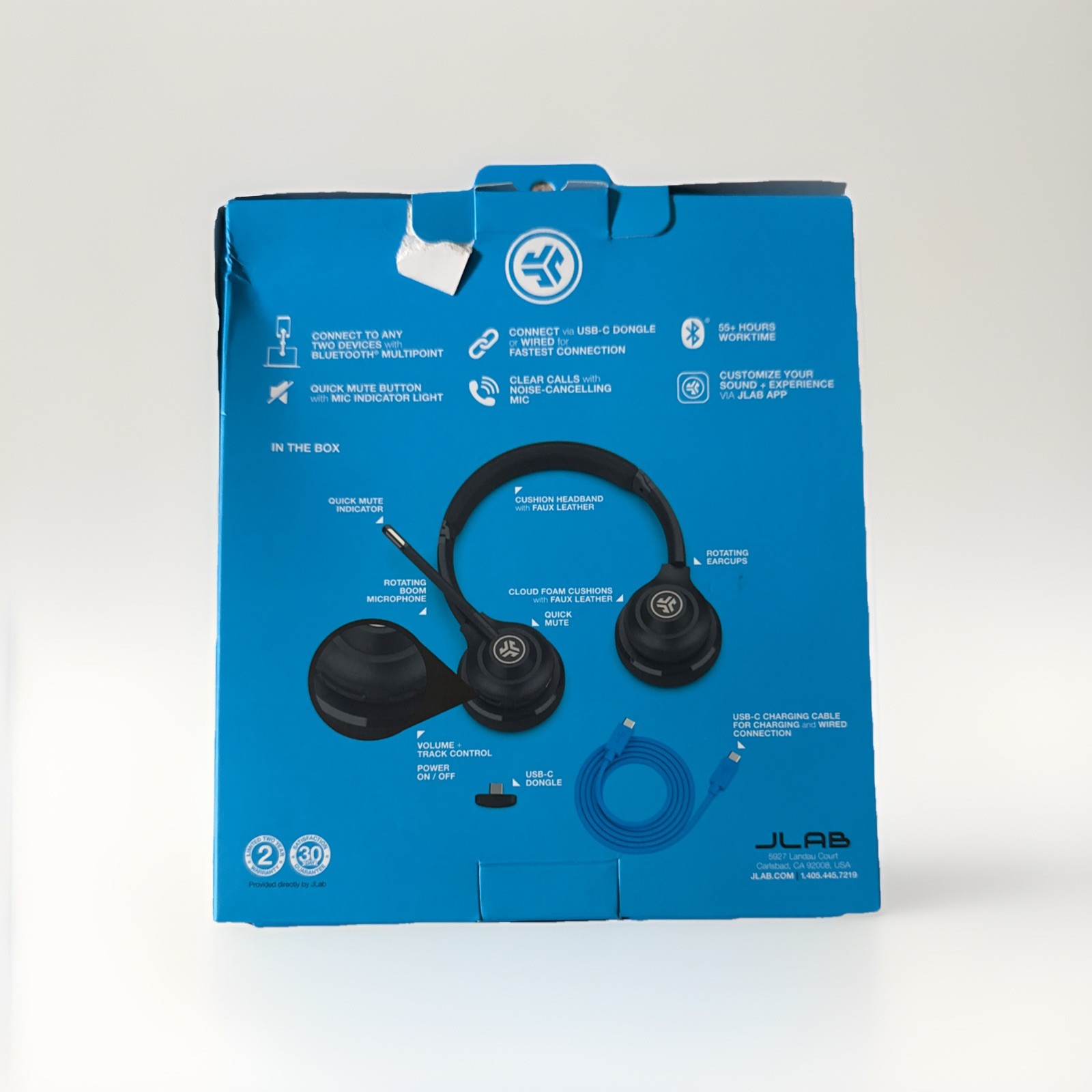 JLab Go Work HBGOWORKRBLK4 Wireless On-Ear Headphones