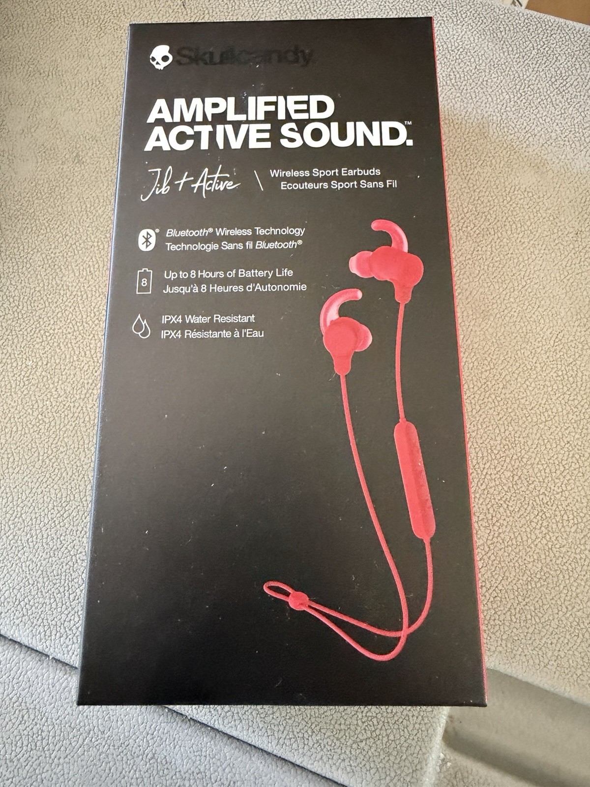 Skullcandy Jib+ Bluetooth Wireless Sport in-ear Headphones (Red)