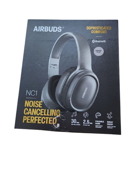 Airbuds NC1 White Noise Cancelling Wireless Headphones – Black