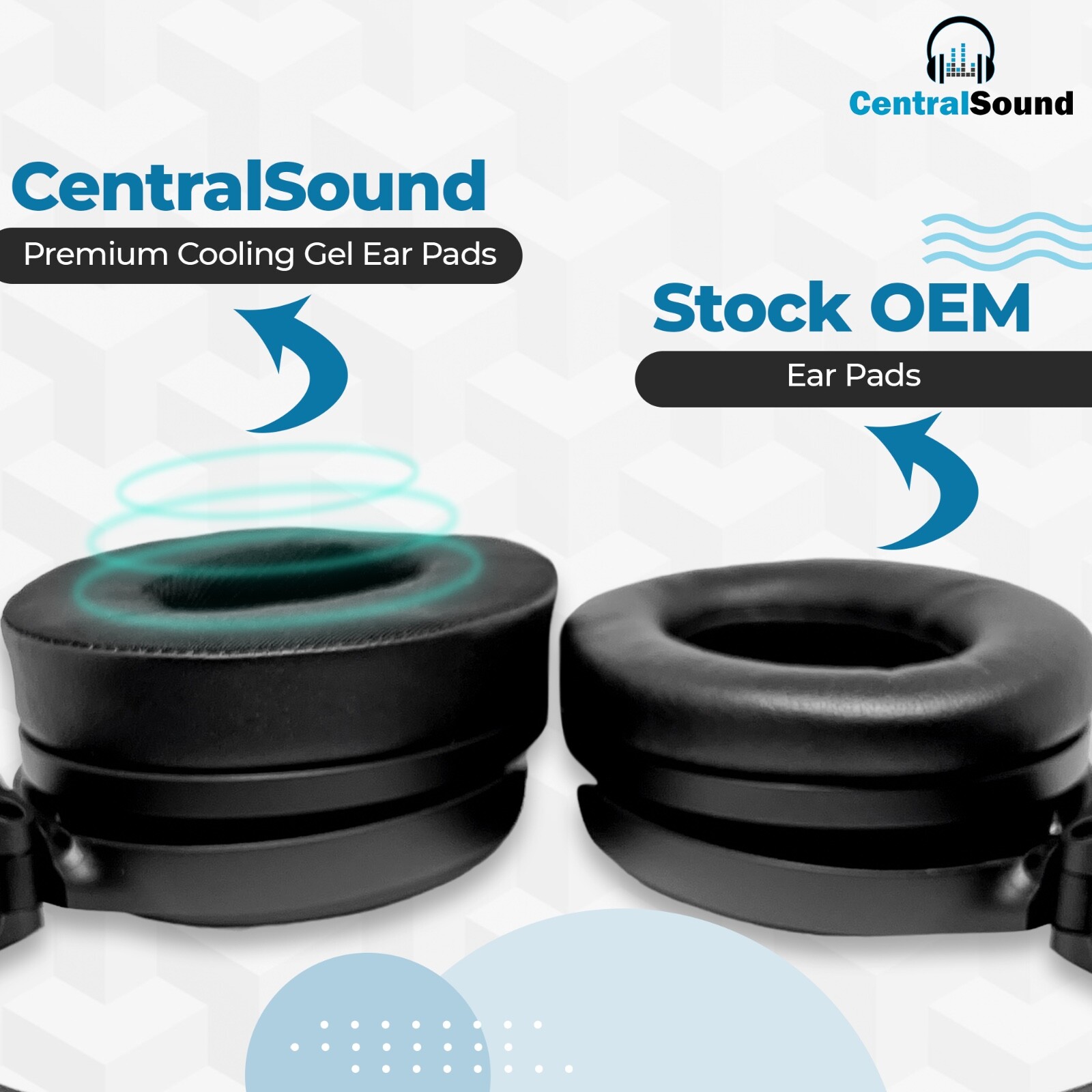 CentralSound Cooling Gel Replacement Ear Pad Cushion Bose QuietComfort QC35 QC45