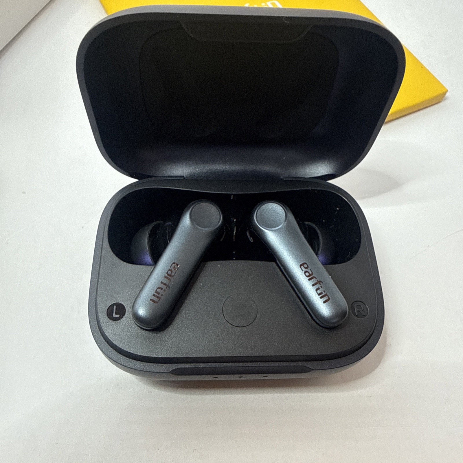 EarFun Air Pro 4 Ultra Active Noise Cancelling Wireless Earbuds W/ Case Black