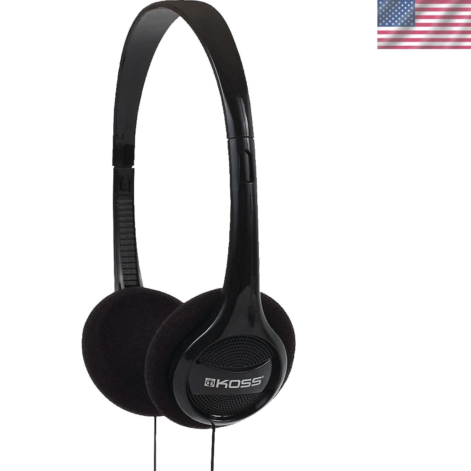 Minimalist Black Headphones with Retractable Cable: Comfort for Adults & Kids