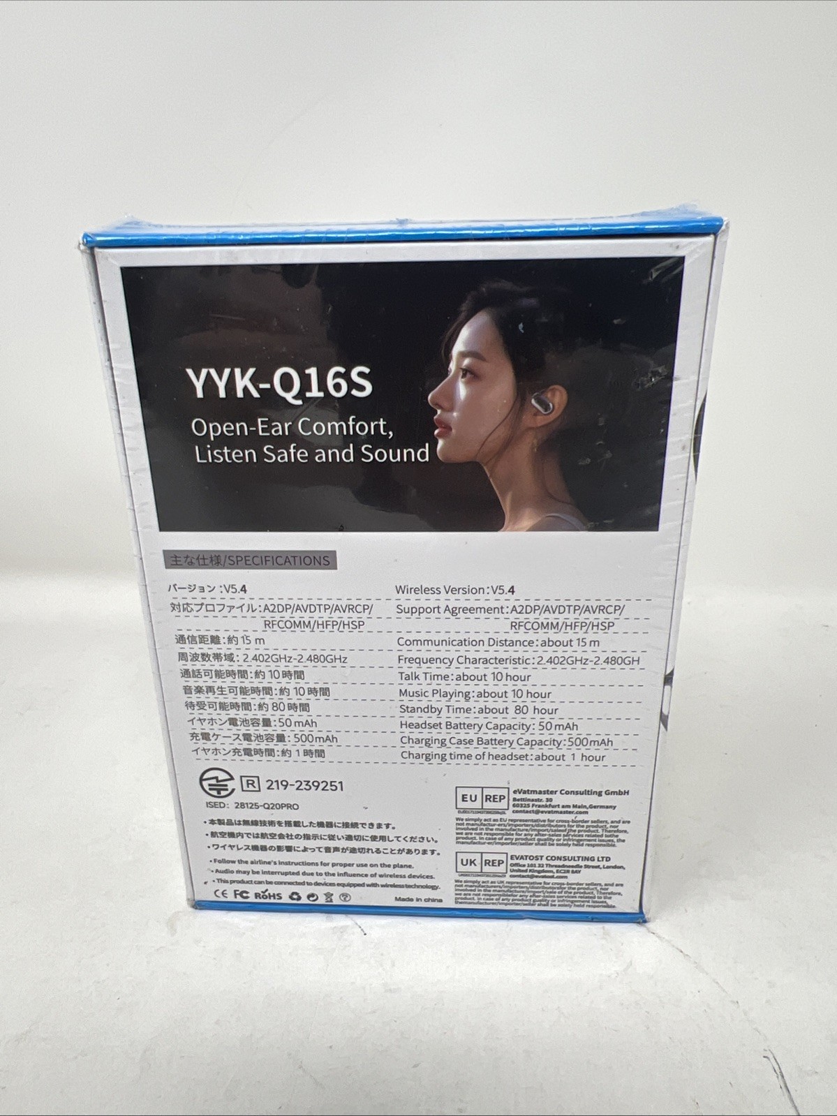 Q16 PRO Wireless Translation Earbuds with 70 Hour Bluetooth OPEN Earbuds