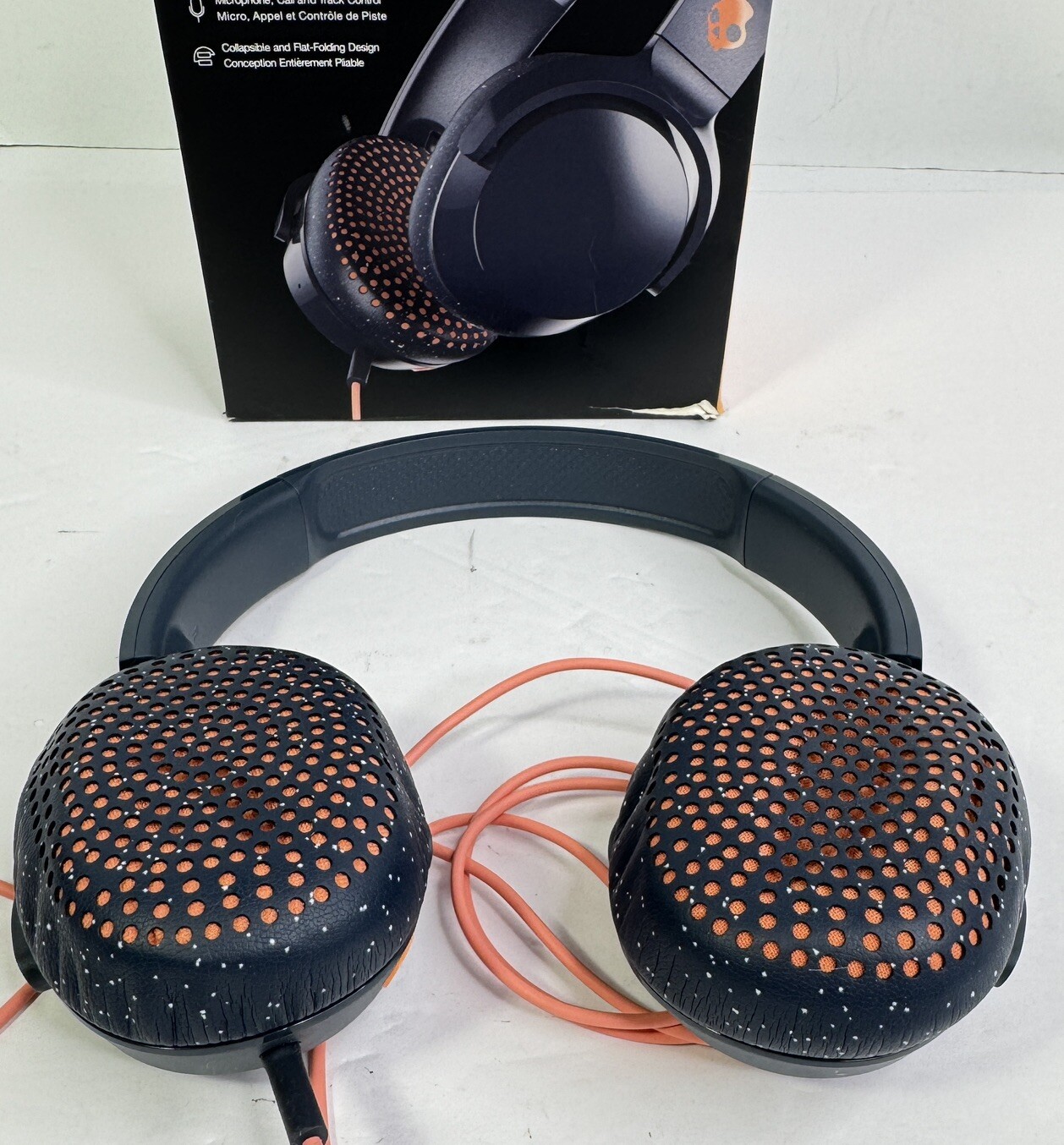 Skullcandy Riff On Ear Headphones with Mic And Track Control Blue/Sunset