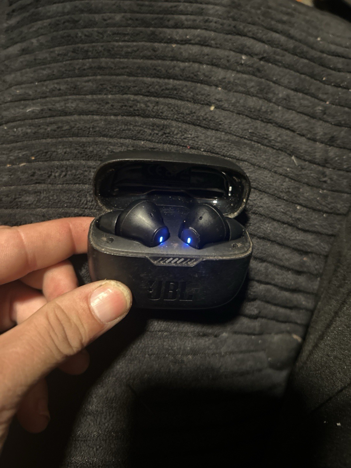 JBL Wireless Bluetooth In-Ear Earbuds Double Black with Charging Case